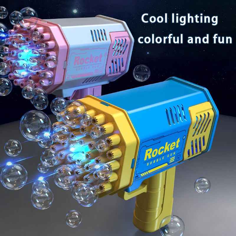 PISTOLA DE BURBUJAS  BAZOOKA DE 69 HOYOS